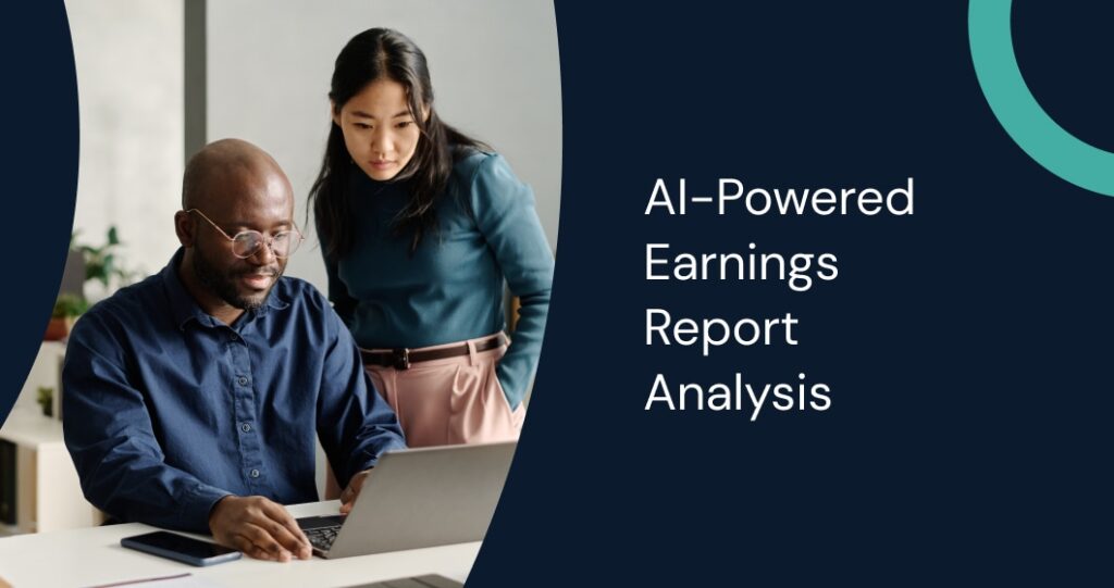 AI-powered earnings report analysis showing data extraction, transformation, and Excel dashboard automation